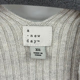 women A New Day NWT Ribbed Cardigan Gray Sweater XS