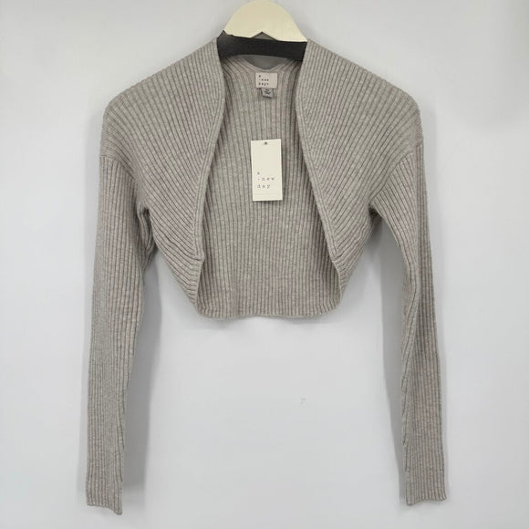 women A New Day NWT Ribbed Cardigan Gray Sweater XS