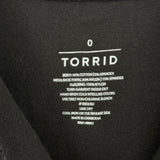 women Torrid NWT Flocked Leg Cat Suit Black Jumpsuit/Romper 0/L