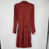 women Torrid NWT Belted Trench Topper Rust Brown Woven Top 0/L