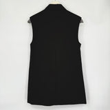 women Topshop NWT Double Breasted Vest Black Jacket 6