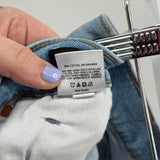 women Express Super High Rise Distressed Mom Jean Blue Jeans 12