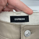 women Express NWT Vegan Leather Taupe Pants 16