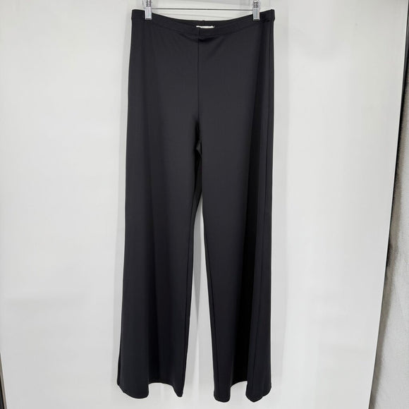 women Good American High Rise Wide Leg Black Pants 4