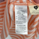 women Madewell NWT Striped Linen Blend Tee Peach and Cream Knit Top 2X