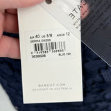 women Bardot NWT Gemma Lace Halter Neck Cocktail Blue Ink Dress 8