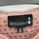 women Broadway 38 NWT Ruffle Pink Sweater M