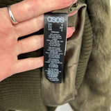women ASOS Faux Fur Bomber Dark Olive Green Jacket 2