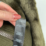 women ASOS Faux Fur Bomber Dark Olive Green Jacket 2