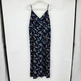 women Abercrombie & Fitch Floral Maxi Sundress Navy Blue Dress XL
