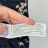 women Abercrombie & Fitch Floral Maxi Sundress Navy Blue Dress XL