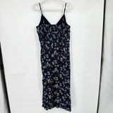 women Abercrombie & Fitch Floral Maxi Sundress Navy Blue Dress XL