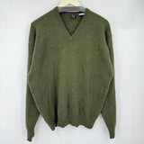 men TSE Cashmere V-Neck Green Sweater M