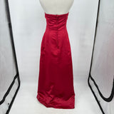 women Nicole Miller Structured Strapless Gown Ruby Red Dress 8