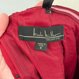 women Nicole Miller Structured Strapless Gown Ruby Red Dress 8