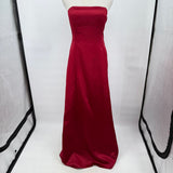 women Nicole Miller Structured Strapless Gown Ruby Red Dress 8