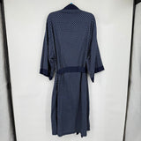 women Covington Print Cotton Robe Navy Blue Intimates/Sleepwear OS