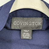 women Covington Print Cotton Robe Navy Blue Intimates/Sleepwear OS