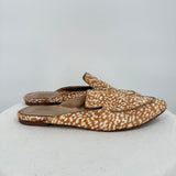 women Madewell Skimmer Mule Mini Leopard Calf Hair Tan and Cream Shoes 6