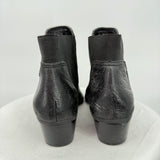 women Giani Bernini Palma Leather Pull-On Ankle Boot Black Shoes 8.5