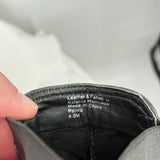 women Giani Bernini Palma Leather Pull-On Ankle Boot Black Shoes 8.5