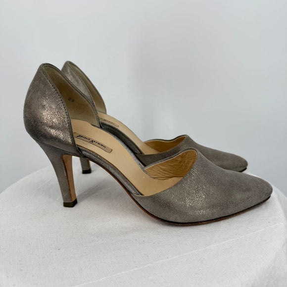 women Paul Green D'Orsay Pumps Metallic Taupe Shoes 6