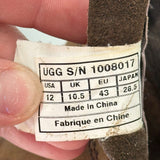 women Ugg Emalie Wedge Leather Boots Brown Shoes 12