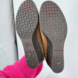 women Ugg Emalie Wedge Leather Boots Brown Shoes 12