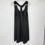 women Trouve Silky Sleeveless Black Dress L