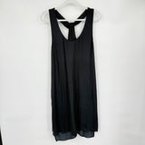 women Trouve Silky Sleeveless Black Dress L