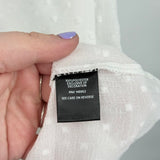 women Torrid NWT Swiss Dot Tie Neck Blouse White Woven Top 0/L