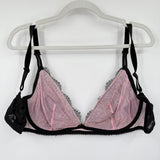 women Victoria's Secret Very Sexy Unlined Plunge Black Pink Intimates/Sleepwear 38D