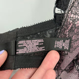 women Victoria's Secret Very Sexy Unlined Plunge Black Pink Intimates/Sleepwear 38D