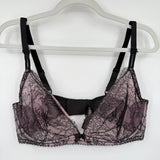 women Victoria's Secret Very Sexy Unlined Plunge Black Pink Intimates/Sleepwear 38D