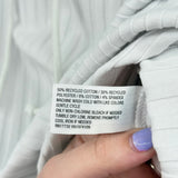 women Universal Thread Ribbed Knit Maxi White Skirt L