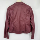 women Torrid NWT Vegan Leather Moto Burgundy Jacket 1/1X