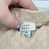 women A New Day NWT Textured Knit Tan Skirt XL