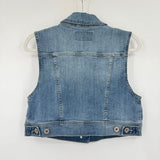 women Torrid NWT Cropped Denim Vest Blue Jacket 00/M