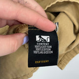 men Drunknmunky Patch and Pocket Button Front Khaki Multi Woven Top XL