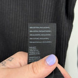 women Maeve - Anthro Ribbed Turtleneck Black Knit Top S