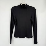 women Maeve - Anthro Ribbed Turtleneck Black Knit Top S
