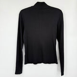 women Maeve - Anthro Ribbed Turtleneck Black Knit Top S