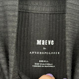women Maeve - Anthro Ribbed Turtleneck Black Knit Top S
