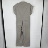 women Everlane Easy Workwear Utility Gray White Jumpsuit/Romper XS