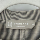 women Everlane Easy Workwear Utility Gray White Jumpsuit/Romper XS