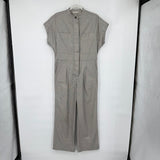 women Everlane Easy Workwear Utility Gray White Jumpsuit/Romper XS
