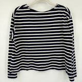 women Old Navy Striped Long Sleeve Navy White Knit Top M