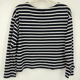 women Old Navy Striped Long Sleeve Navy White Knit Top M