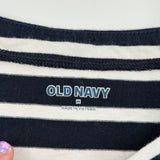 women Old Navy Striped Long Sleeve Navy White Knit Top M