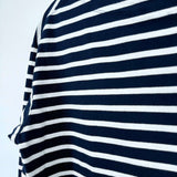 women Old Navy Striped Long Sleeve Navy White Knit Top M